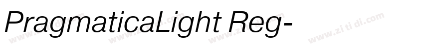 PragmaticaLight Reg字体转换